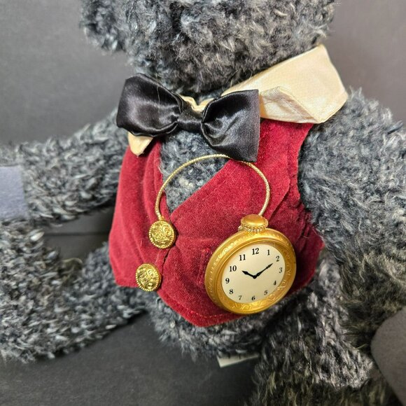 DanDee Smokey Scruffy Teddy Bear 10" Plush W/ Pocket Watch Vest Glasses Bowtie - Picture 3 of 12